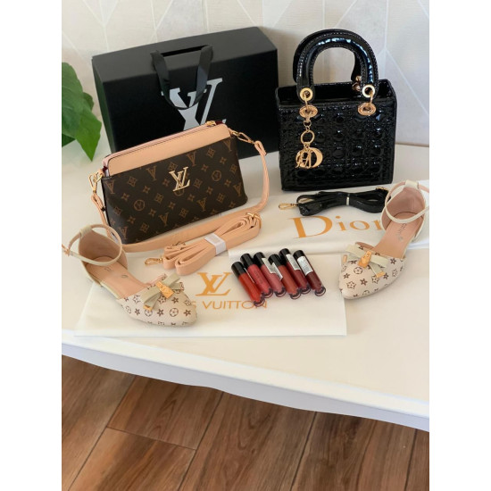 بكج ماركه لويس فيتون وصندل و شنطه ديور